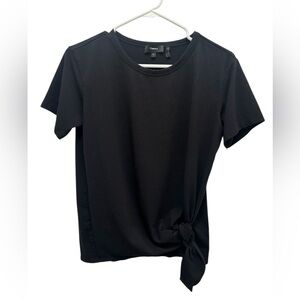 Theory Black Tie-Waist Tee